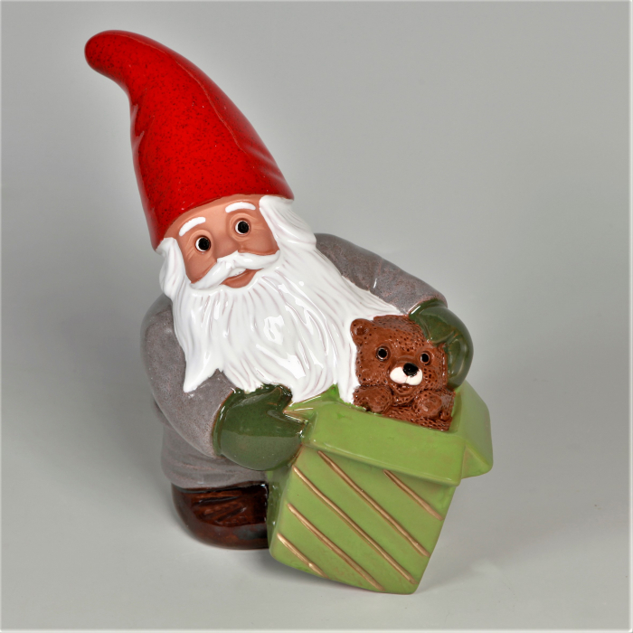 Årstomte -2020 med Nalle & Paket 881576 (21cm)